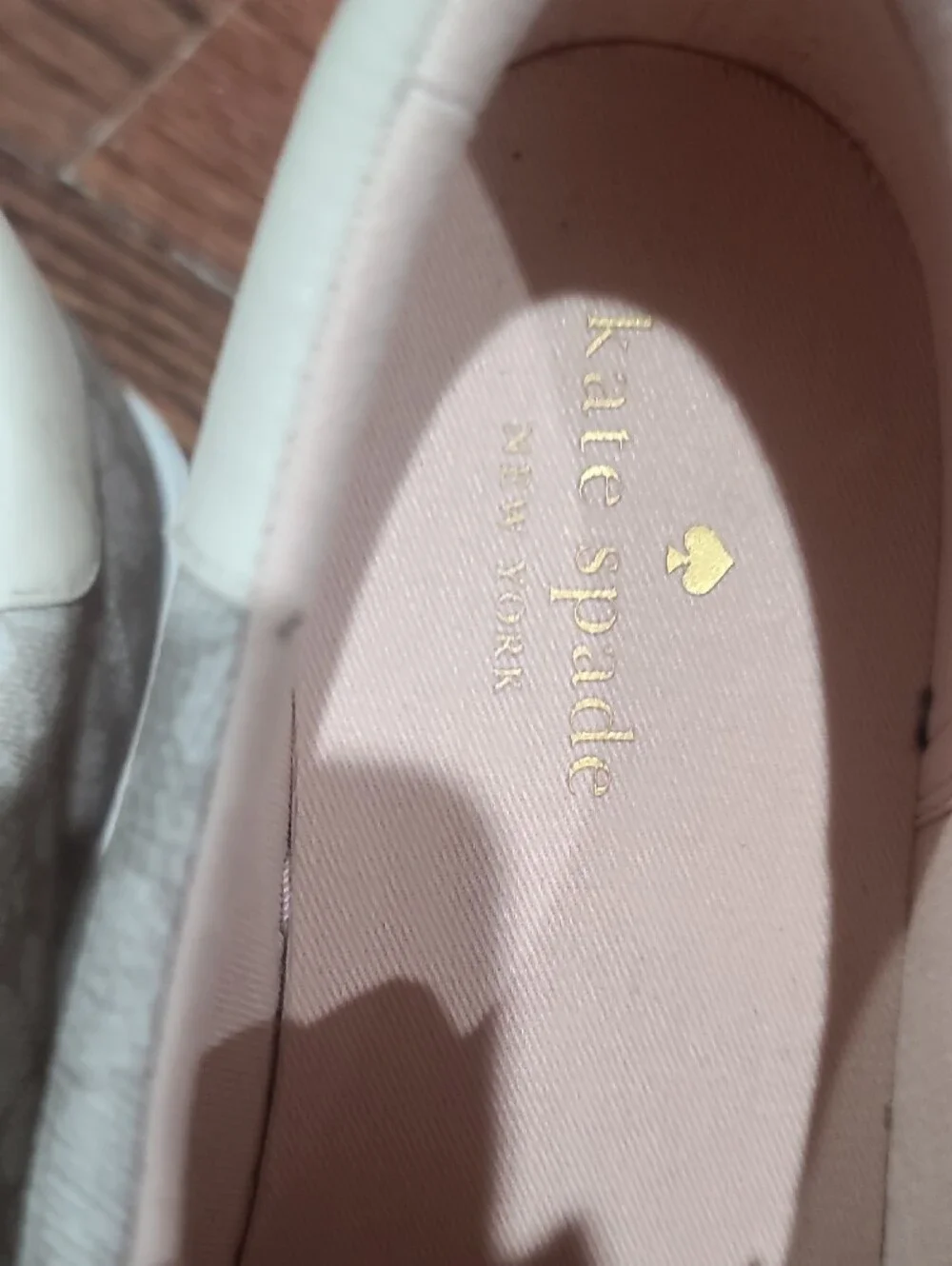 kate spade Cream and White Patterned Lace-Up Sneakers
